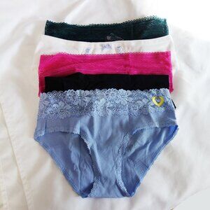 Victoria's Secret Cotton Highugger Bundle of (5) Size (M) Lace NWT!